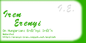 iren erenyi business card